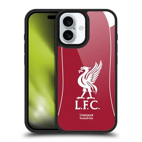 Head Case Designs Officially Licensed Liverpool Football Club Home 2025/26 Kit Gel Armour Case [Military Grade Protection] Compatible with Apple iPhone 16 - 3