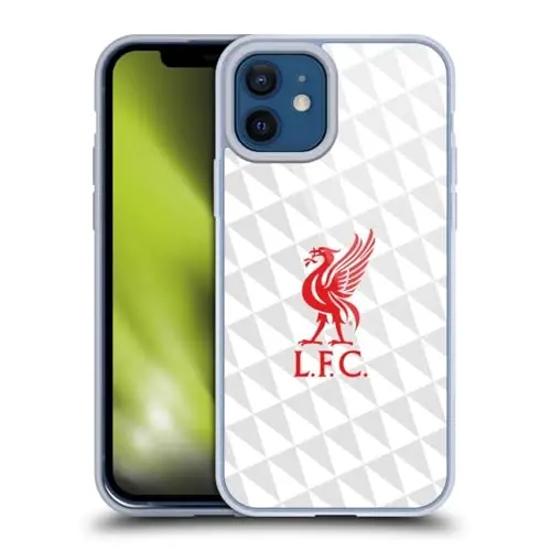 Head Case Designs Officially Licensed Liverpool Football Club Red On White Kit Liver Bird Gel Case [Military Grade Protection] Compatible with Apple iPhone 12 / iPhone 12 and Compatible with MagSafe - 1
