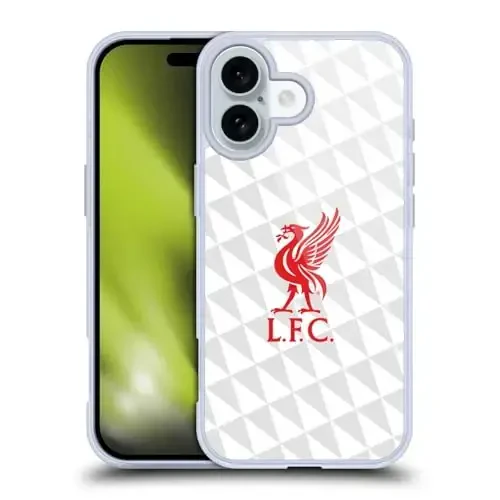 Head Case Designs Officially Licensed Liverpool Football Club Red On White Kit Liver Bird Gel Case [Military Grade Protection] Compatible with Apple iPhone 16 and Compatible with MagSafe - 1