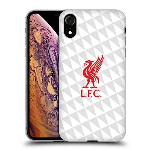 Head Case Designs Officially Licensed Liverpool Football Club Red On White Kit Liver Bird Gel Case [Military Grade Protection] Compatible with Apple iPhone XR - 1