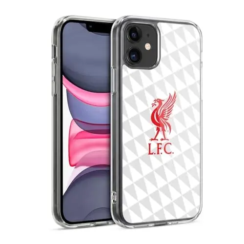 Head Case Designs Officially Licensed Liverpool Football Club Red On White Kit Liver Bird Gel Case [Military Grade Protection] Compatible with Apple iPhone 11 and Compatible with MagSafe - 1