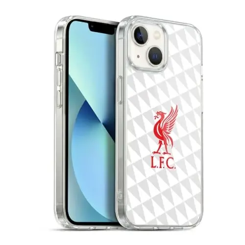 Head Case Designs Officially Licensed Liverpool Football Club Red On White Kit Liver Bird Gel Case [Military Grade Protection] Compatible with Apple iPhone 13 and Compatible with MagSafe - 1