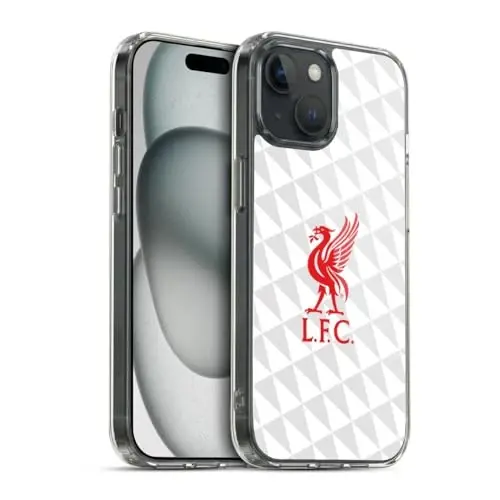 Head Case Designs Officially Licensed Liverpool Football Club Red On White Kit Liver Bird Gel Case [Military Grade Protection] Compatible with Apple iPhone 15 and Compatible with MagSafe - 1