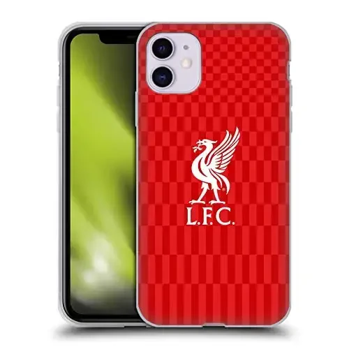 Head Case Designs Officially Licensed Liverpool Football Club White On Red Kit Liver Bird Gel Case [Military Grade Protection] Compatible with Apple iPhone 11 