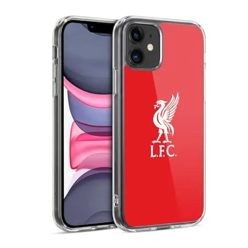Head Case Designs Officially Licensed Liverpool Football Club White Logo in Red Liver Bird Gel Case [Military Grade Protection] Compatible with Apple iPhone 11 and Compatible with MagSafe 