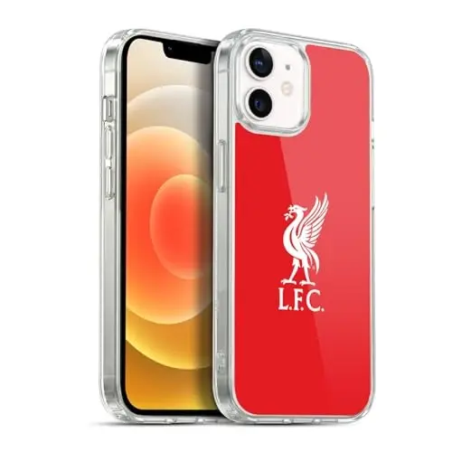 Head Case Designs Liverpool Football Club White Logo in Red Liver Bird Gel Case [Military Grade] Compatible with Apple iPhone 12/iPhone 12 Pro and Compatible with MagSafe - HEAD CASE DESIGNS