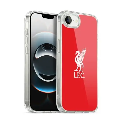 Head Case Designs Officially Licensed Liverpool Football Club White Logo in Red Liver Bird Gel Case [Military Grade] Compatible with Apple iPhone 16e / iPhone 17e and Compatible with MagSafe 