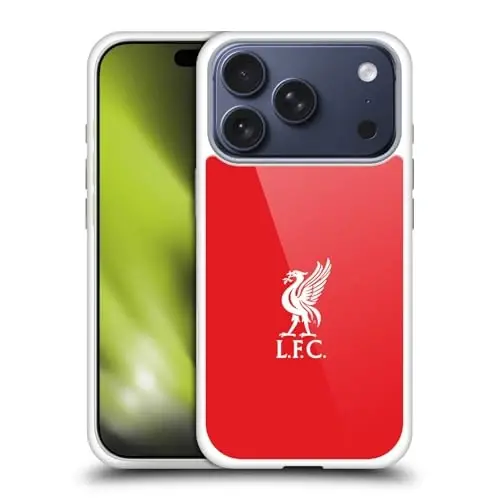 Head Case Designs Officially Licensed Liverpool Football Club White Logo in Red Liver Bird Gel Case [Military Grade Protection] Compatible with Apple iPhone 17 Pro and Compatible with MagSafe - 9