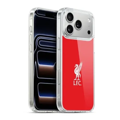 Head Case Designs Officially Licensed Liverpool Football Club White Logo in Red Liver Bird Gel Case [Military Grade Protection] Compatible with Apple iPhone 17 Pro Max and Compatible with MagSafe - 1