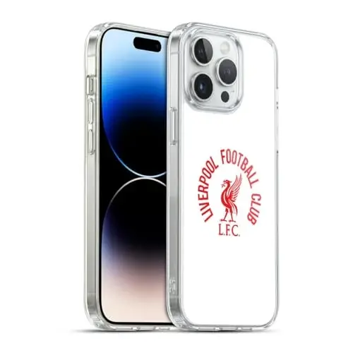 Head Case Designs Officially Licensed Liverpool Football Club Red LFC On White Liver Bird Gel Case [Military Grade Protection] Compatible with Apple iPhone 14 Pro Max and Compatible with MagSafe - 1
