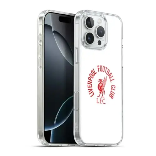 Head Case Designs Officially Licensed Liverpool Football Club Red LFC On White Liver Bird Gel Case [Military Grade Protection] Compatible with Apple iPhone 16 Pro Max and Compatible with MagSafe - 1