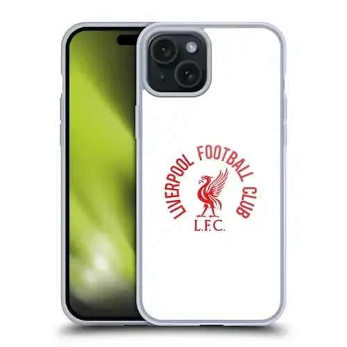Head Case Designs Officially Licensed Liverpool Football Club Red LFC On White Liver Bird Gel Case [Military Grade Protection] Compatible with Apple iPhone 15 Plus and Compatible with MagSafe - HEAD CASE DESIGNS