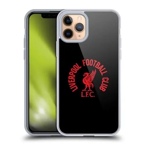 Head Case Designs Officially Licensed Liverpool Football Club Red LFC On Black Liver Bird Gel Case [Military Grade Protection] Compatible with Apple iPhone 11 Pro and Compatible with MagSafe - HEAD CASE DESIGNS
