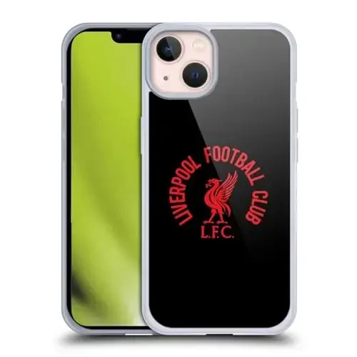 Head Case Designs Officially Licensed Liverpool Football Club Red LFC On Black Liver Bird Gel Case [Military Grade Protection] Compatible with Apple iPhone 13 and Compatible with MagSafe - 1