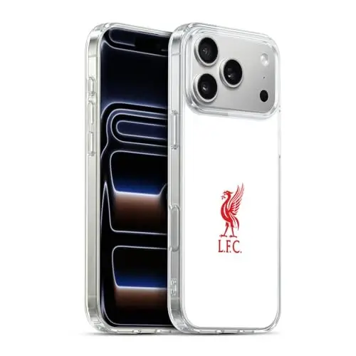 Head Case Designs Officially Licensed Liverpool Football Club Red Logo On White Liver Bird Gel Case [Military Grade Protection] Compatible with Apple iPhone 17 Pro Max and Compatible with MagSafe 