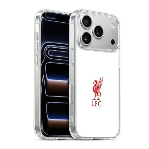 Head Case Designs Officially Licensed Liverpool Football Club Red Logo On White Liver Bird Gel Case [Military Grade Protection] Compatible with Apple iPhone 17 Pro and Compatible with MagSafe - 1