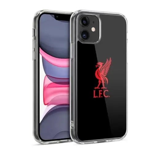 Head Case Designs Officially Licensed Liverpool Football Club Red Logo On Black Liver Bird Gel Case [Military Grade Protection] Compatible with Apple iPhone 11 - 1