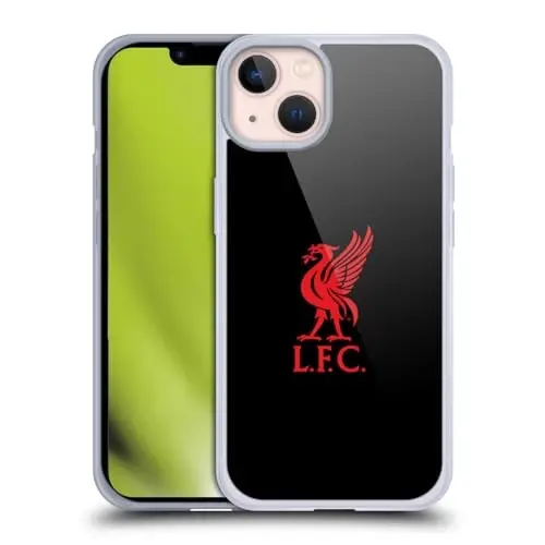 Head Case Designs Officially Licensed Liverpool Football Club Red Logo On Black Liver Bird Soft Gel Case Compatible with Apple iPhone 13 - 1