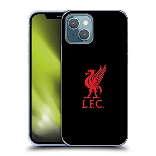 Head Case Designs Officially Licensed Liverpool Football Club Red Logo On Black Liver Bird Soft Gel Case Compatible with Apple iPhone 13 