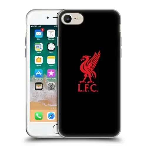 Head Case Designs Officially Licensed Liverpool Football Club Red Logo On Black Liver Bird Soft Gel Case Compatible with Apple iPhone 7/8 / SE 2020 & 2022 - HEAD CASE DESIGNS