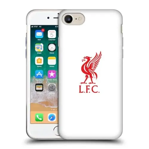 Head Case Designs Officially Licensed Liverpool Football Club Red Logo On White Liver Bird Gel Case [Military Grade Protection] Compatible with Apple iPhone 7/8 / SE 2020 and Compatible with MagSafe 