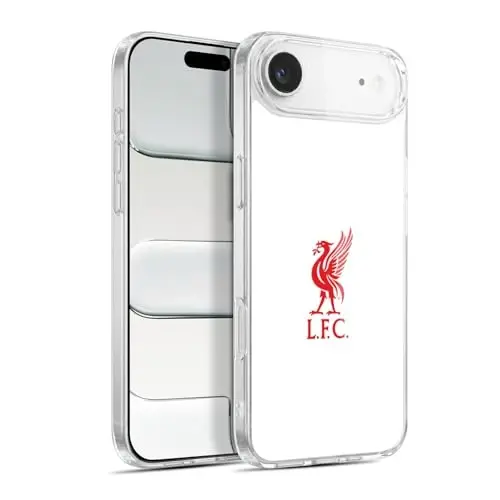 Head Case Designs Officially Licensed Liverpool Football Club Red Logo On White Liver Bird Gel Case [Military Grade Protection] Compatible with Apple iPhone 17 Air - 1