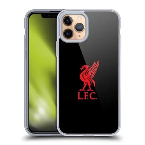 Head Case Designs Officially Licensed Liverpool Football Club Red Logo On Black Liver Bird Soft Gel Case Compatible with Apple iPhone 11 Pro - 1
