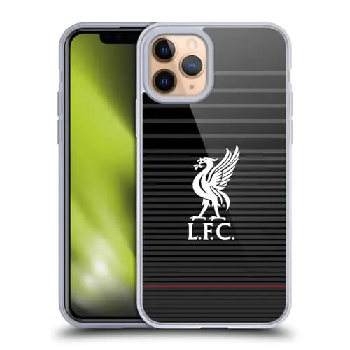 Head Case Designs Officially Licensed Liverpool Football Club White On Black Kit Liver Bird Gel Case [Military Grade Protection] Compatible with Apple iPhone 11 Pro and Compatible with MagSafe - HEAD CASE DESIGNS (1)