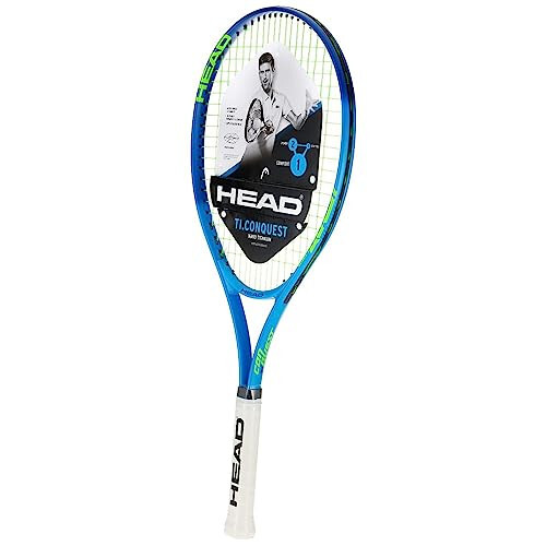 HEAD Ti. Conquest Tenis Raketi - Önceden Gerilmiş Hafif Denge 27 İnç Raketi - 4 1/2 İnç Kulp, Mavi - 1