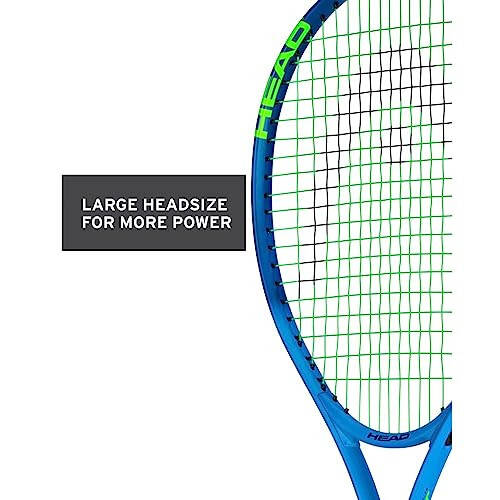 HEAD Ti. Conquest Tennis Racket - Pre-Strung Head Light Balance 27 Inch Racquet - 4 1/2 in Grip, Blue - 5