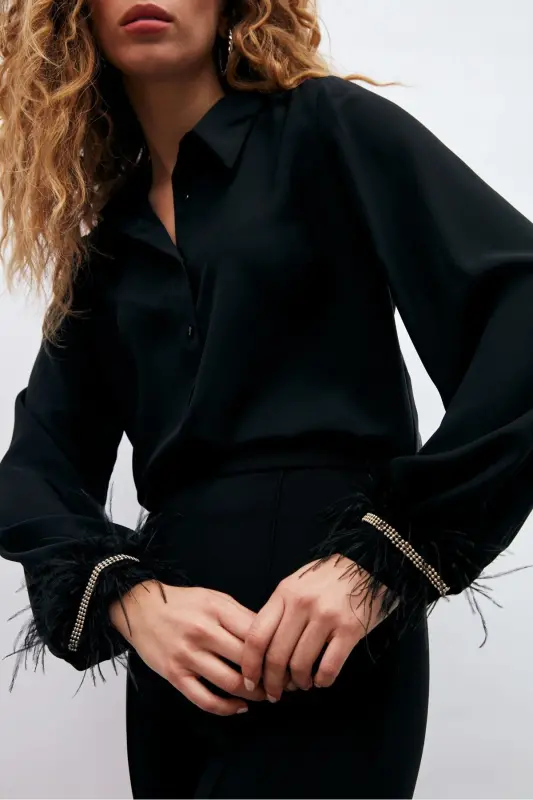 Headline Accesorized Shirt - Black-BLACK - 6