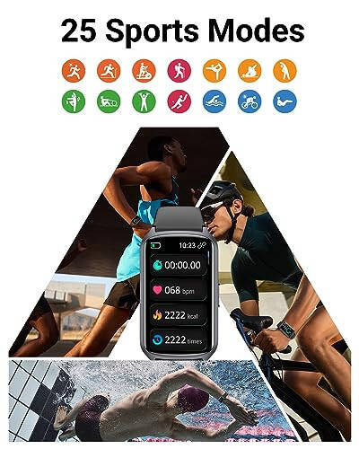 Health Fitness Tracker with 24/7 Heart Rate, Blood Oxygen, Blood Pressure, Sleep Tracker, 5ATM Waterproof Activity Trackers with Step Tracker, Pedometer (S & L Bands Included) - 3