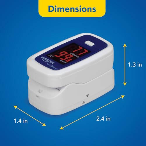 HealthWise Pulse Oximeter | Blood Oxygen Saturation | Complete System Monitor Lanyard and Batteries | Portable Spot-Check Monitoring | Blood Oxygen Saturation (SPO2) and Pulse Rate (BPM) - 5