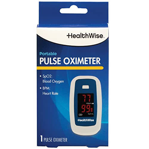 HealthWise Pulse Oximeter | Blood Oxygen Saturation | Complete System Monitor Lanyard and Batteries | Portable Spot-Check Monitoring | Blood Oxygen Saturation (SPO2) and Pulse Rate (BPM) - 11