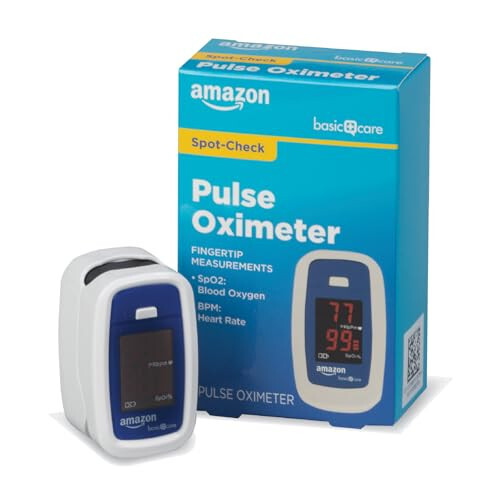 HealthWise Pulse Oximeter | Blood Oxygen Saturation | Complete System Monitor Lanyard and Batteries | Portable Spot-Check Monitoring | Blood Oxygen Saturation (SPO2) and Pulse Rate (BPM) - 1