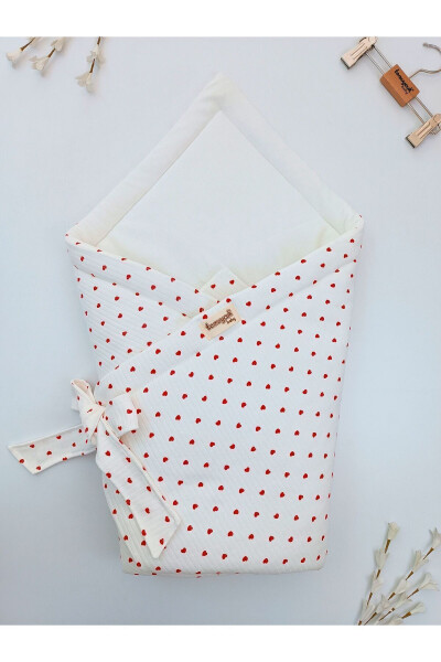 Heart Baby Blanket 100% Cotton Natural Organic Baby Sleeping Swaddle Hospital Discharge Newborn - 11