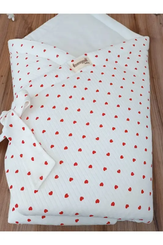 Heart Baby Blanket 100% Cotton Natural Organic Baby Sleeping Swaddle Hospital Discharge Newborn - 9