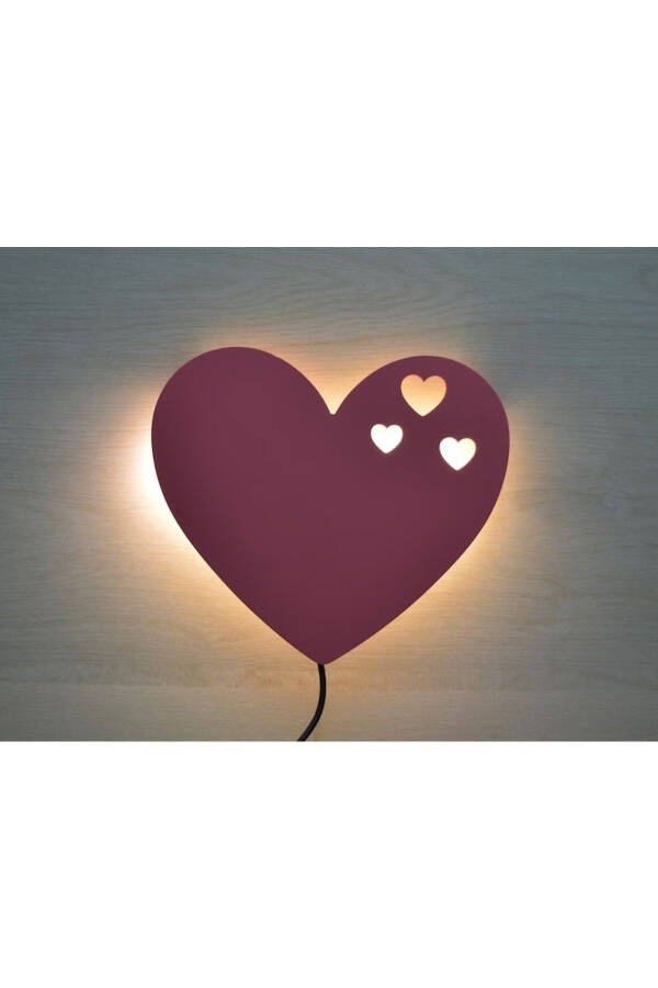 Heart Baby Room Children's Room Decorative Led Lighting 30 Cm - 1