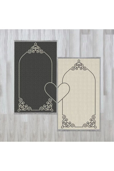 Heart Double Prayer Rug, Digital Print - 2