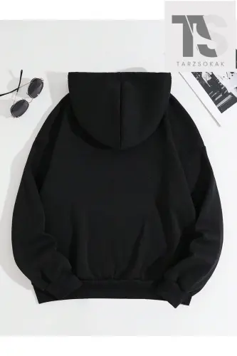 Heart Pattern Minimal Spider Sweatshirt Zippered Cardigan - black - ADRIFT (1)