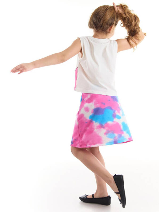 Heart Tie-Dye Girl T-Shirt Tie-Dye Skirt Set - 2