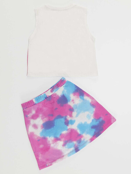 Heart Tie-Dye Girl T-Shirt Tie-Dye Skirt Set - 9