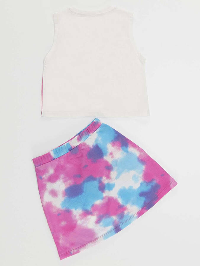 Heart Tie-Dye Girl T-Shirt Tie-Dye Skirt Set - 9