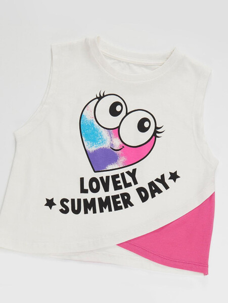 Heart Tie-Dye Girl T-Shirt Tie-Dye Skirt Set - 10