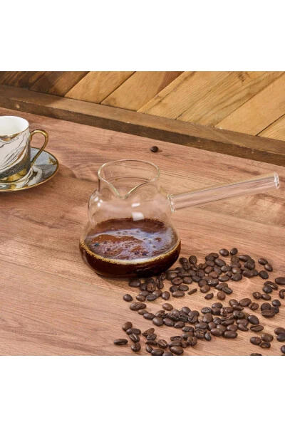 Heat-Resistant Glass Coffee Pot with Strip - GENEL MARKALAR