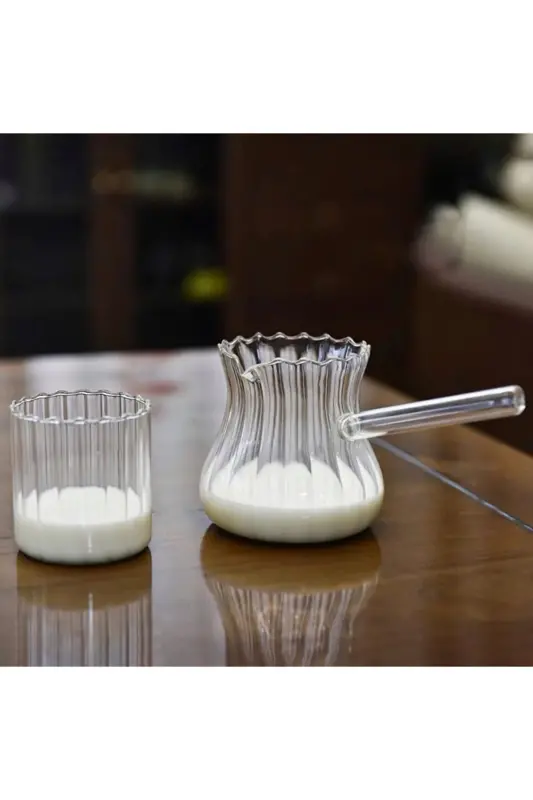 Heat-Resistant Glass Coffee Pot with Strip - 2