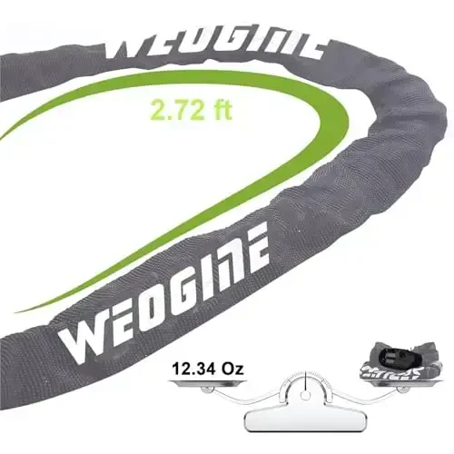 Heavy Duty Anti-Theft Bike Chain Lock, 2.72 Ft Security Lock with 3 Keys, Waterproof for Bicycle, Scooter, Motorcycle, Door, Gate, Fence - 5