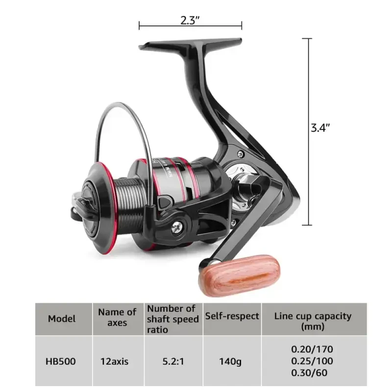 Heavy Duty Spinning Reel Saltwater Offshore Fishing Reel Max Drag 18lbs HB500-HB6000 - 9
