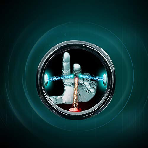 hecere Waterproof Tungsten Steel NFC Forum Type 2 215 496 Bytes Chip Universal for Mobile Phone All-Round Sensing Technology Wearable Smart Ring（Black Blue Tungsten NFC ring-21mm） - 7