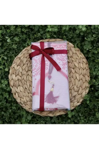 Hediyelik Pamuklu Seccade Seti S1004 Kırmızı-Kırmızı - BILENLER (1)